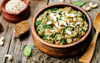 Quinoa ai funghi trifolati e verdure