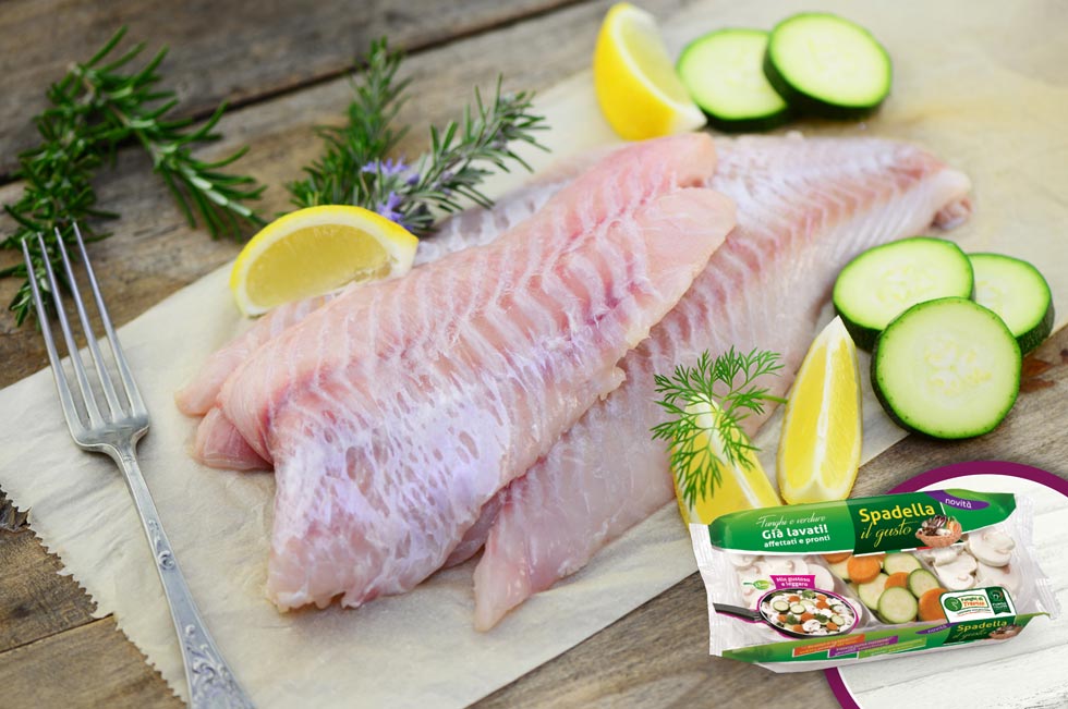 Filetto di pangasio con funghi e verdure