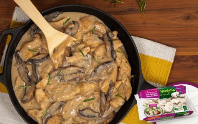 Pollo saltato con champignon