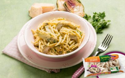 Trofie con carciofi e funghi