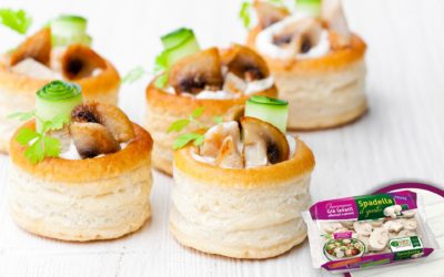 Vol au vent con ricotta e funghi