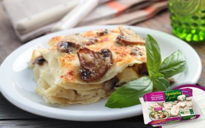 Lasagne bianche con funghi e salsiccia