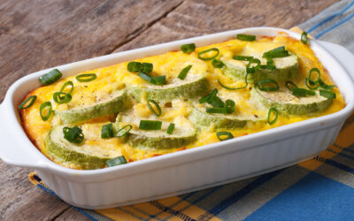 Gratin di funghi pleurotus e zucchine