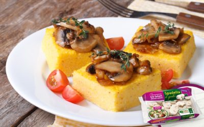 Barchette di polenta con funghi