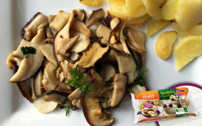 Patate e funghi in padella
