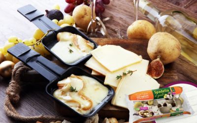 Raclette di formaggio e Funghi Trifolati Spadella il gusto