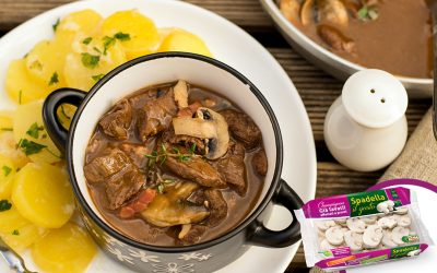 Gulash con Funghi Champignon Spadella il gusto