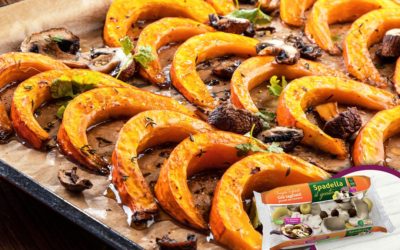 Zucca di Halloween al forno con Funghi Trifolati Spadella il gusto