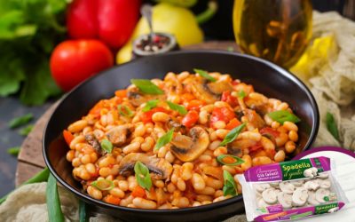 Fagioli bianchi in umido con Funghi Champignon Spadella il gusto