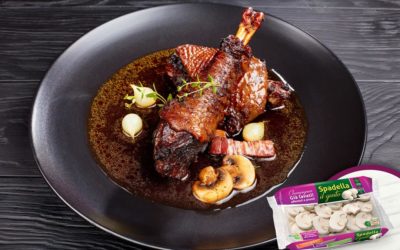Anatra glassata con Funghi Champignon Spadella il gusto