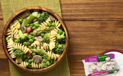 Pasta primavera con Funghi Champignon Spadella il gusto