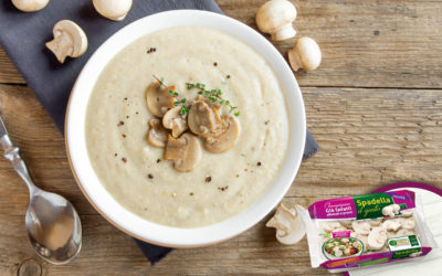 Crema di patate con Funghi Champignon Spadella il gusto