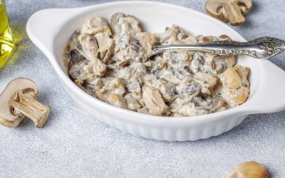 Pollo alla crema di funghi