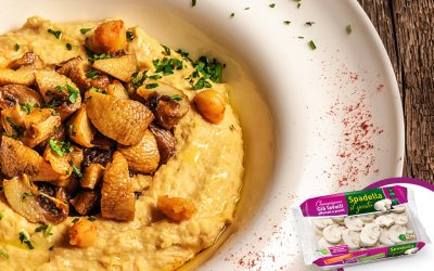 Polenta con formaggio e funghi