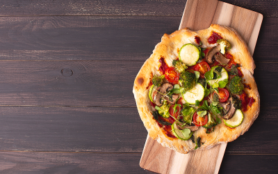 Pizza vegana con i funghi