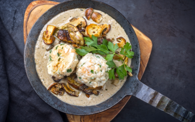 Canederli al formaggio e funghi