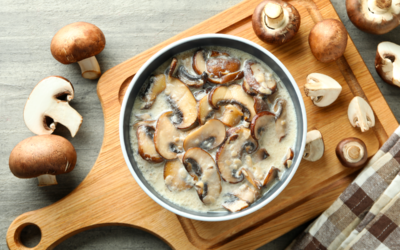 Vellutata di topinambur con champignon