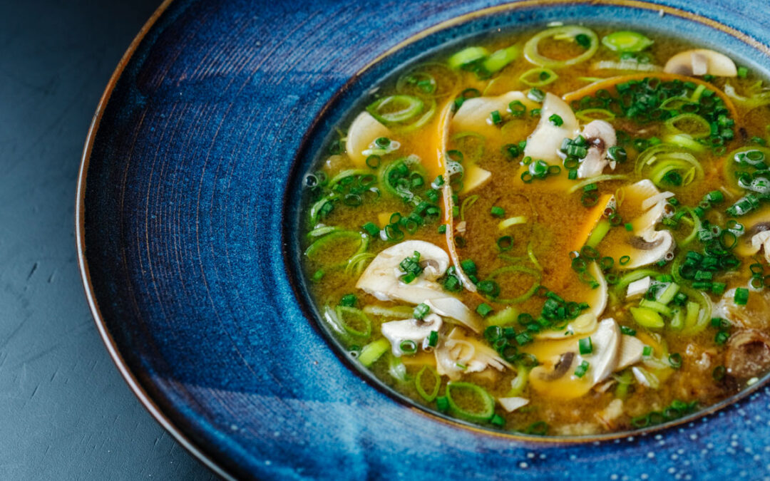 Zuppa porri e champignon